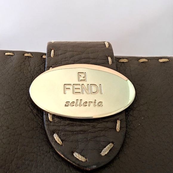 Fendi Selleria Small Bifold Wallet | Hand-Stitched Roman Leather - Picture 2 of 16